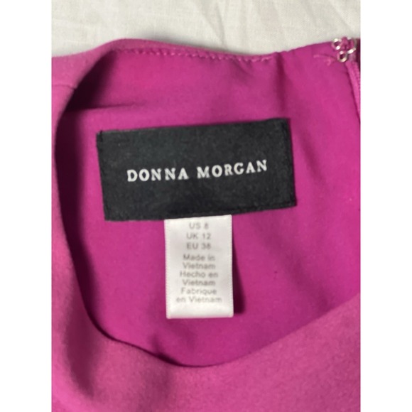 Donna Morgan Raspberry‎ Pink Ruffle Shift Dress 8 - Picture 9 of 10